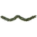 Tistheseason 9 ft. Frosted Swiss Pine Artificial Garland with 50 Clear LED Lights & Berries TI3093429